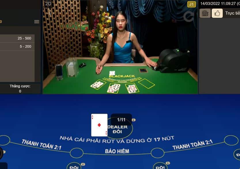 Đặt cược blackjack