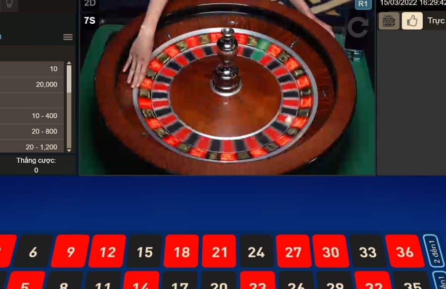 Chơi Roulette cược gấp thếp