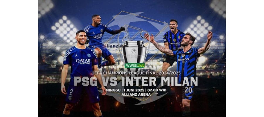 Soi kèo trận PSG vs Inter Milan lúc 02h00 ngày 01/06/2025