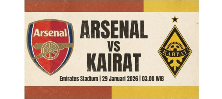 Soi kèo Arsenal vs Kayrat Almaty lúc 03h00 ngày 29/01/2026